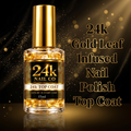 24k Gold Leaf Infused Nail Varnish Top Coat